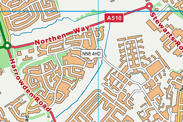 NN8 4HD map - OS VectorMap District (Ordnance Survey)