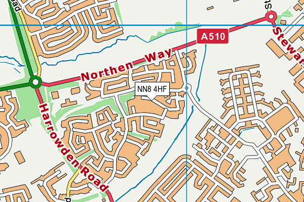 NN8 4HF map - OS VectorMap District (Ordnance Survey)