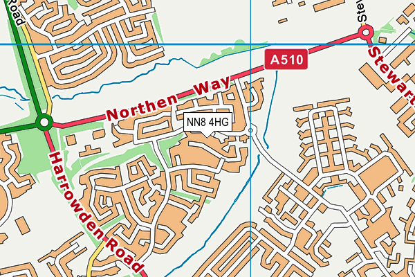 NN8 4HG map - OS VectorMap District (Ordnance Survey)