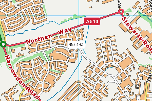 NN8 4HZ map - OS VectorMap District (Ordnance Survey)