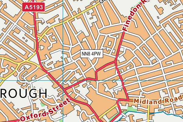 NN8 4PW map - OS VectorMap District (Ordnance Survey)
