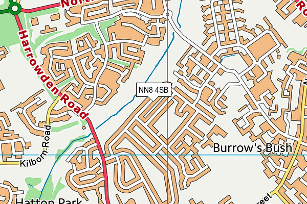 NN8 4SB map - OS VectorMap District (Ordnance Survey)