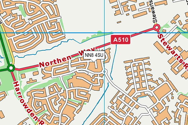 NN8 4SU map - OS VectorMap District (Ordnance Survey)