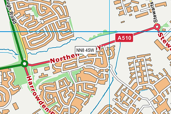 NN8 4SW map - OS VectorMap District (Ordnance Survey)