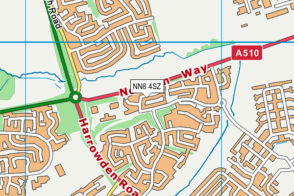 NN8 4SZ map - OS VectorMap District (Ordnance Survey)