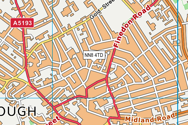 NN8 4TD map - OS VectorMap District (Ordnance Survey)
