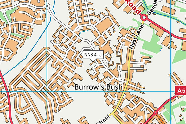 NN8 4TJ map - OS VectorMap District (Ordnance Survey)