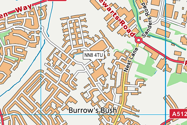 NN8 4TU map - OS VectorMap District (Ordnance Survey)