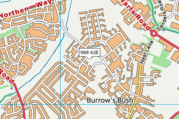 NN8 4UB map - OS VectorMap District (Ordnance Survey)