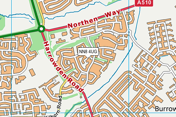 NN8 4UG map - OS VectorMap District (Ordnance Survey)