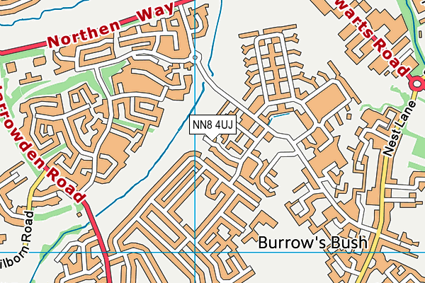 NN8 4UJ map - OS VectorMap District (Ordnance Survey)