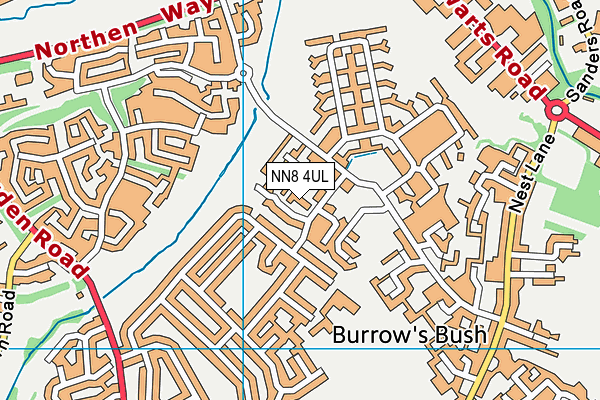 NN8 4UL map - OS VectorMap District (Ordnance Survey)