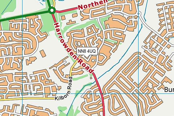 NN8 4UQ map - OS VectorMap District (Ordnance Survey)