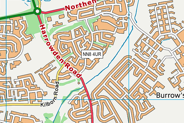 NN8 4UR map - OS VectorMap District (Ordnance Survey)