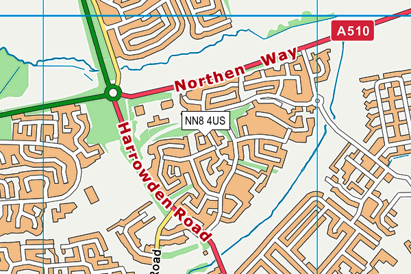 NN8 4US map - OS VectorMap District (Ordnance Survey)