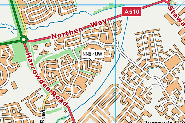 NN8 4UW map - OS VectorMap District (Ordnance Survey)