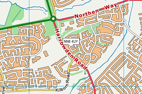 NN8 4UY map - OS VectorMap District (Ordnance Survey)