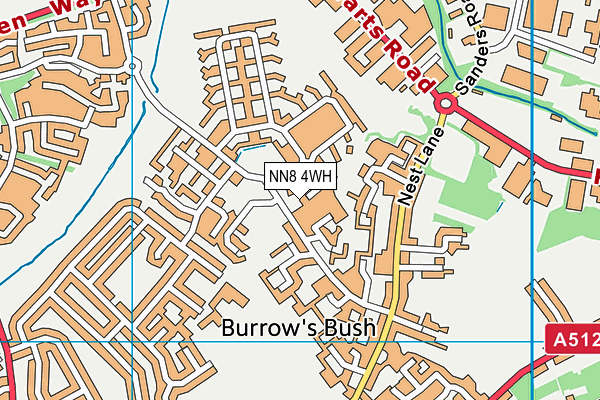 NN8 4WH map - OS VectorMap District (Ordnance Survey)