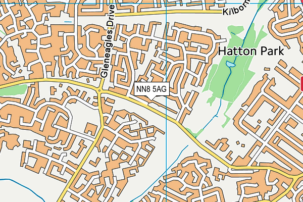 NN8 5AG map - OS VectorMap District (Ordnance Survey)