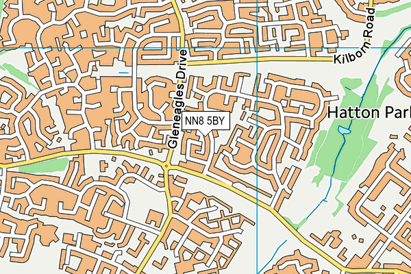 NN8 5BY map - OS VectorMap District (Ordnance Survey)