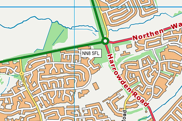 NN8 5FL map - OS VectorMap District (Ordnance Survey)