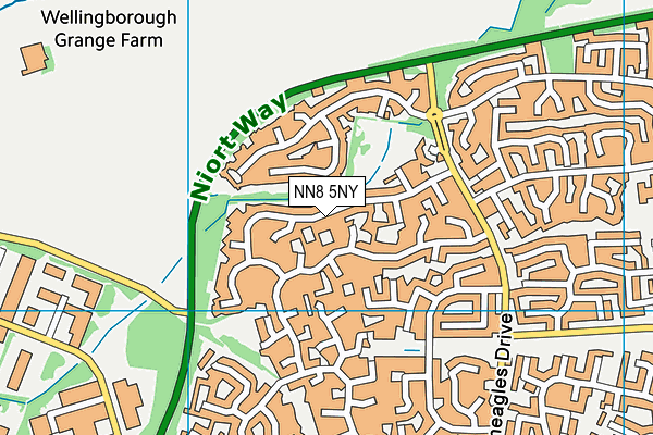 NN8 5NY map - OS VectorMap District (Ordnance Survey)