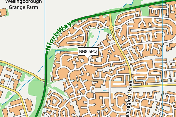 NN8 5PQ map - OS VectorMap District (Ordnance Survey)