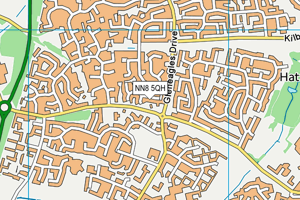 NN8 5QH map - OS VectorMap District (Ordnance Survey)