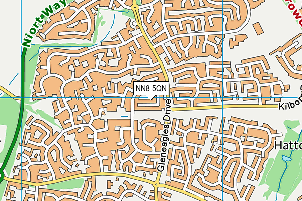 NN8 5QN map - OS VectorMap District (Ordnance Survey)