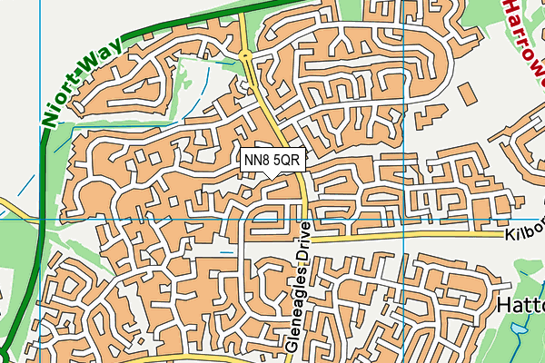 NN8 5QR map - OS VectorMap District (Ordnance Survey)