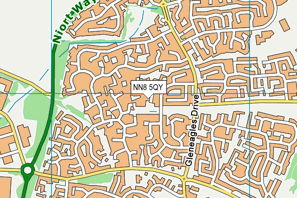 NN8 5QY map - OS VectorMap District (Ordnance Survey)