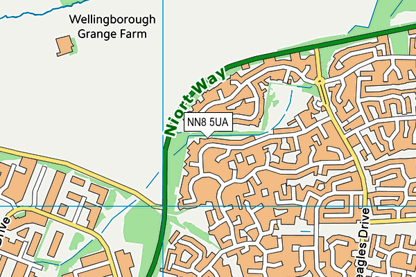 NN8 5UA map - OS VectorMap District (Ordnance Survey)