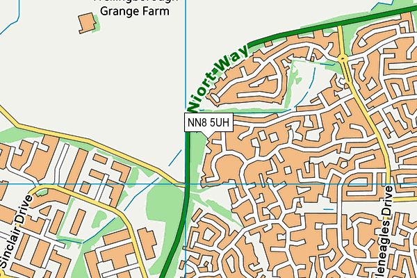 NN8 5UH map - OS VectorMap District (Ordnance Survey)