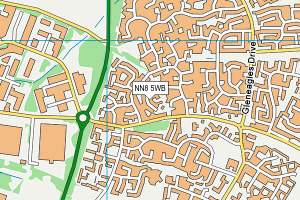 NN8 5WB map - OS VectorMap District (Ordnance Survey)