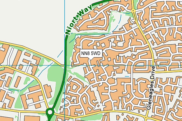 NN8 5WD map - OS VectorMap District (Ordnance Survey)
