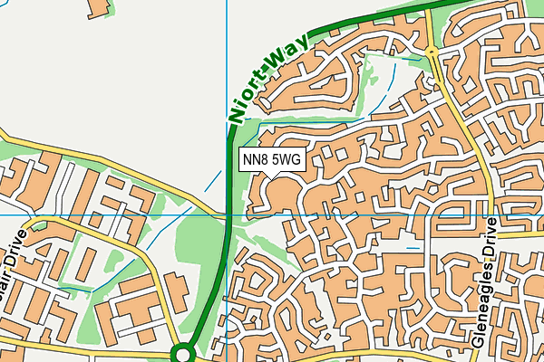 NN8 5WG map - OS VectorMap District (Ordnance Survey)