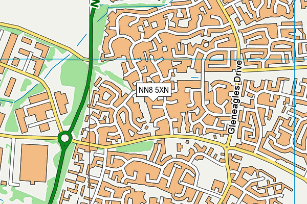 NN8 5XN map - OS VectorMap District (Ordnance Survey)