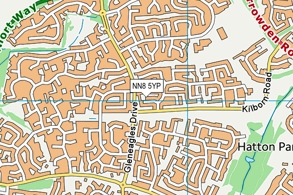 NN8 5YP map - OS VectorMap District (Ordnance Survey)