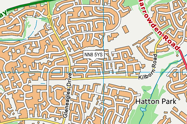 NN8 5YS map - OS VectorMap District (Ordnance Survey)