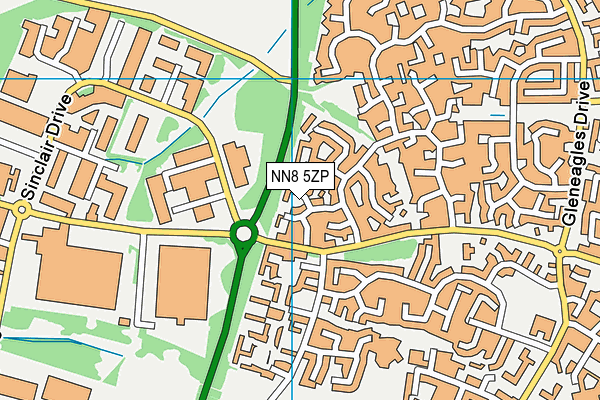 NN8 5ZP map - OS VectorMap District (Ordnance Survey)