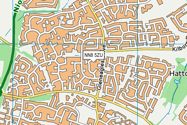 NN8 5ZU map - OS VectorMap District (Ordnance Survey)