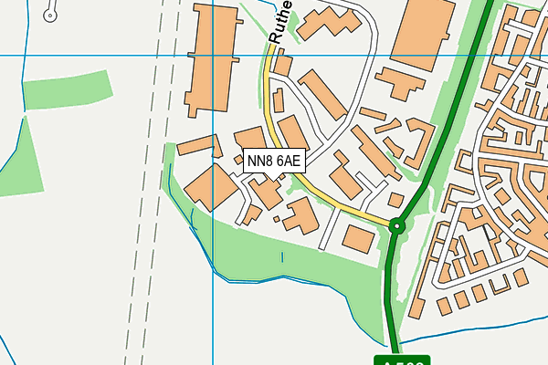 NN8 6AE map - OS VectorMap District (Ordnance Survey)