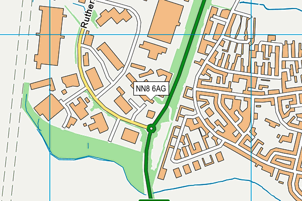 Bannatyne Health Club (Wellingborough) map (NN8 6AG) - OS VectorMap District (Ordnance Survey)