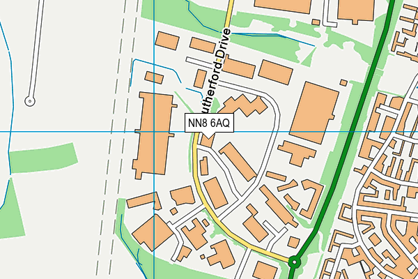 NN8 6AQ map - OS VectorMap District (Ordnance Survey)