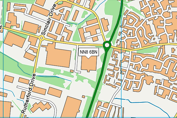 NN8 6BN map - OS VectorMap District (Ordnance Survey)