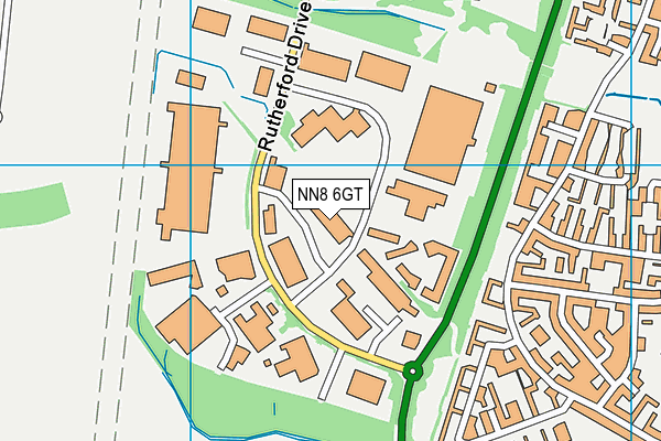 NN8 6GT map - OS VectorMap District (Ordnance Survey)