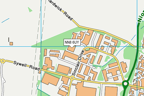 NN8 6UY map - OS VectorMap District (Ordnance Survey)