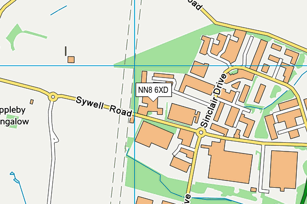 NN8 6XD map - OS VectorMap District (Ordnance Survey)