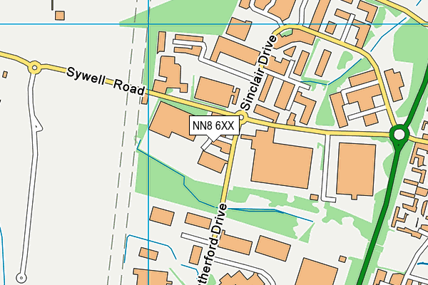 NN8 6XX map - OS VectorMap District (Ordnance Survey)