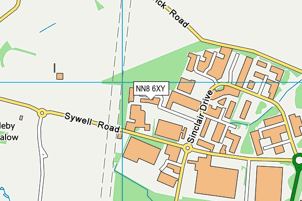 NN8 6XY map - OS VectorMap District (Ordnance Survey)
